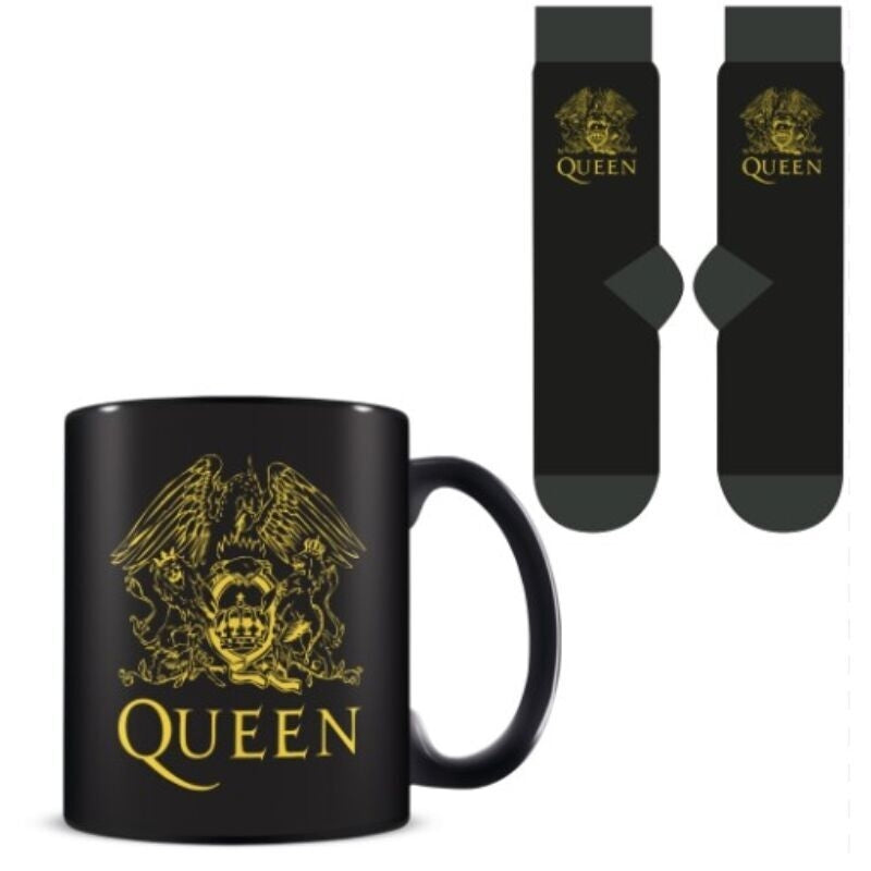 Queen mugg och strumpor Set, Keramisk mugg, mysiga strumpor