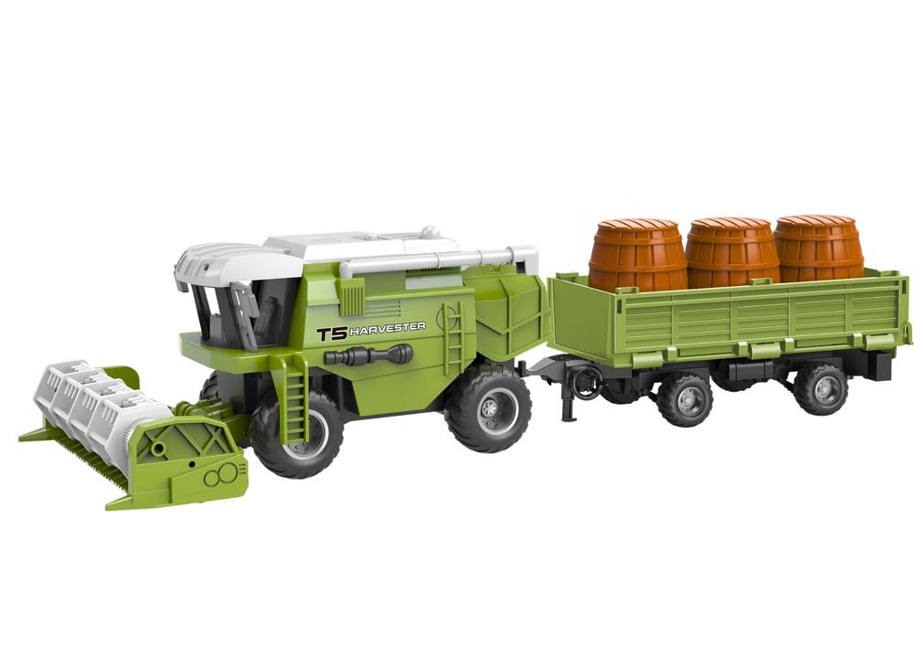 RC Green Combine Harvester: Realistiske lys, tilhenger og mer