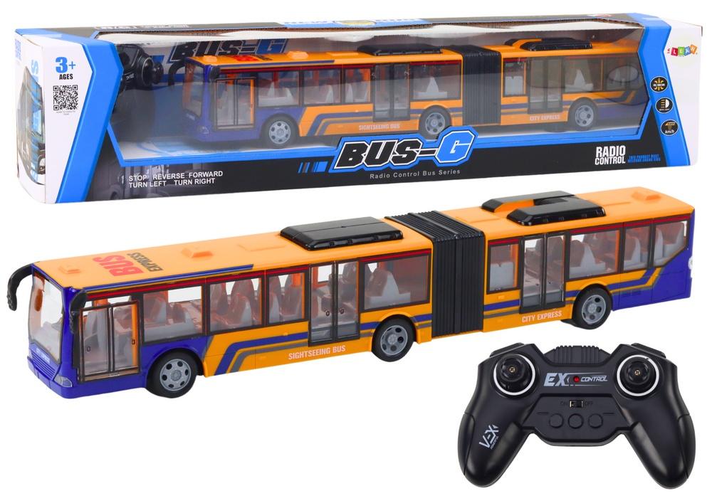 RC bus med lys og genopladeligt batteri