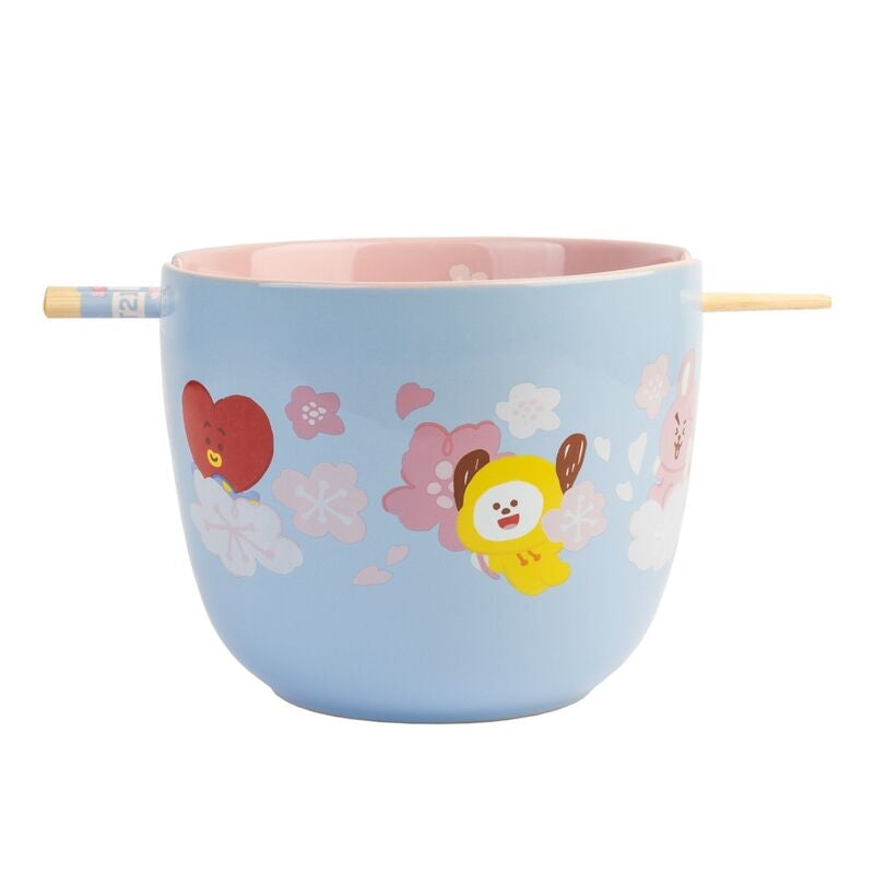 Ramen skål med BT21 design, mikrovågssäker, 20 oz kapacitet