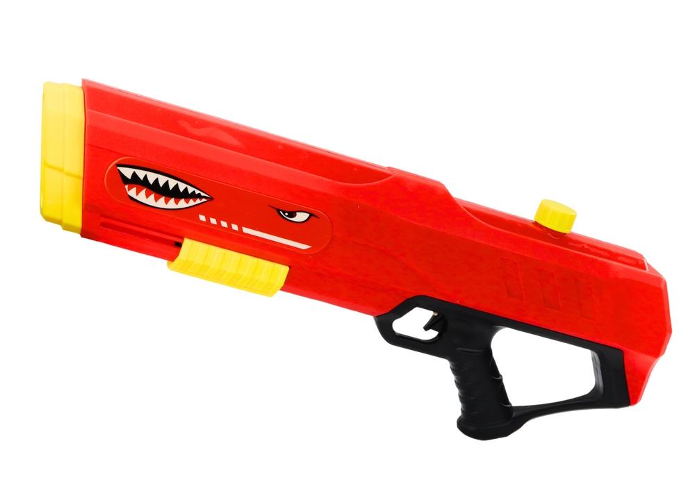 Röd 57 cm Shark Water Gun: Pump-action kul för barn!