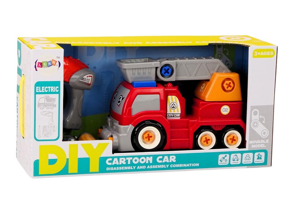 Rød DIY Cartoon Boom Truck med verktøy for barn