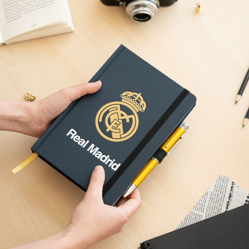 Real Madrid A5 Notebook med projektorpenna, premiumkvalitet