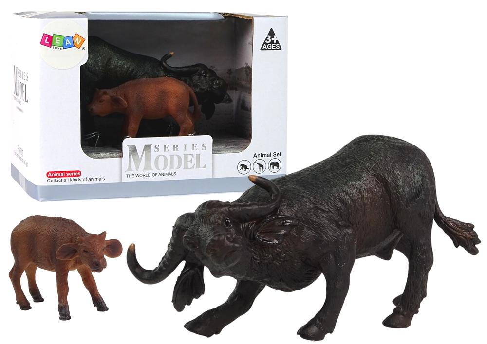 Realistisk Buffalo Calf Figurine Set - Perfekt för små utforskare