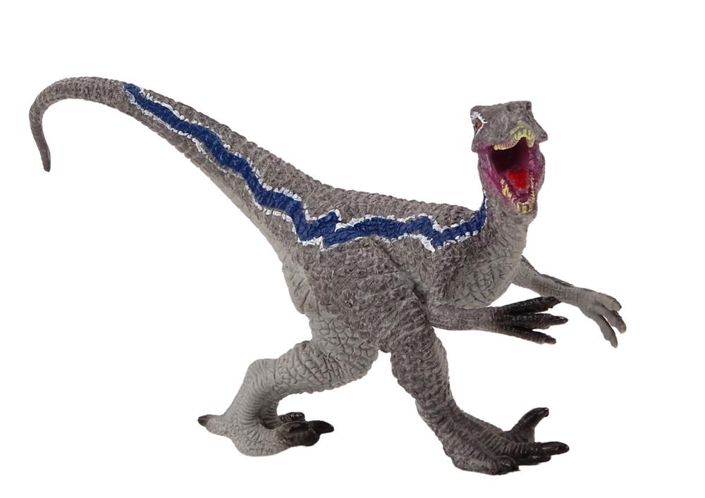 Realistisk grå Velociraptor dinosaurfigur - 16 cm