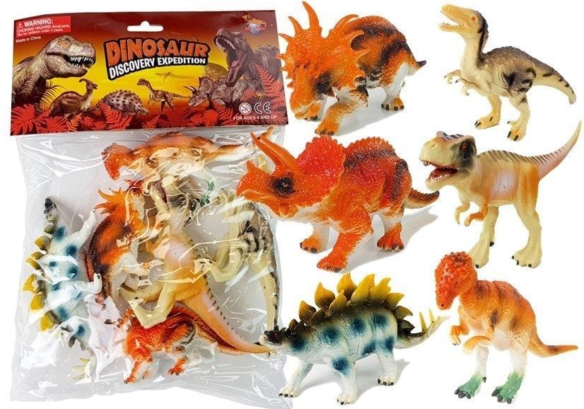 Realistiske dinosaurfigurer 6 deler for barn