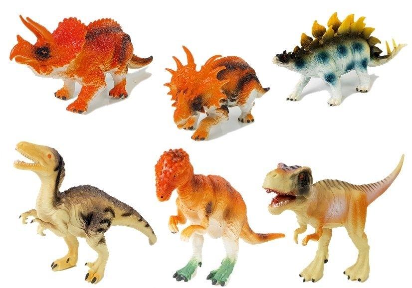 Realistiske dinosaurfigurer 6 deler for barn