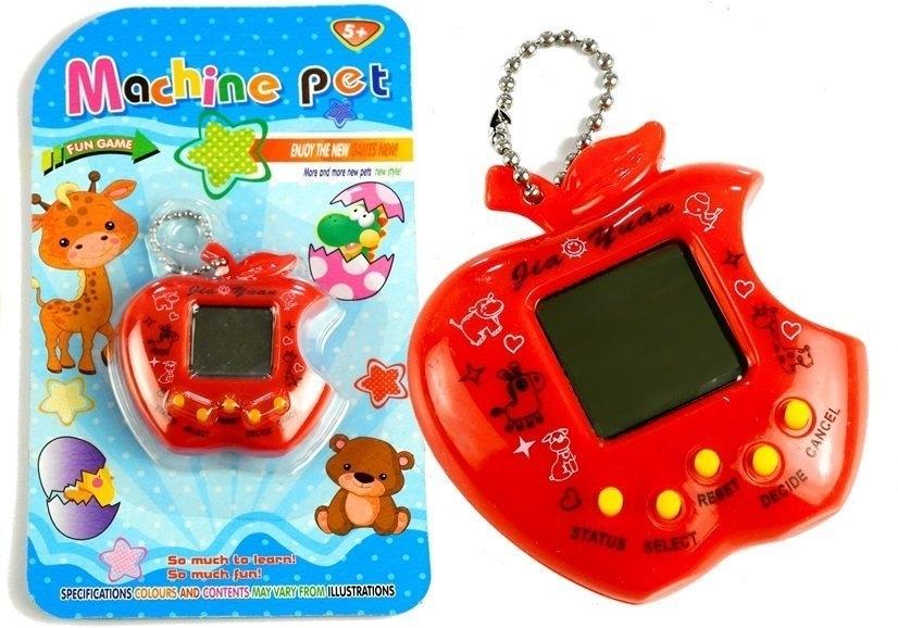 Red Apple Tamagotchi: Interactive Virtual Pet on Keychain