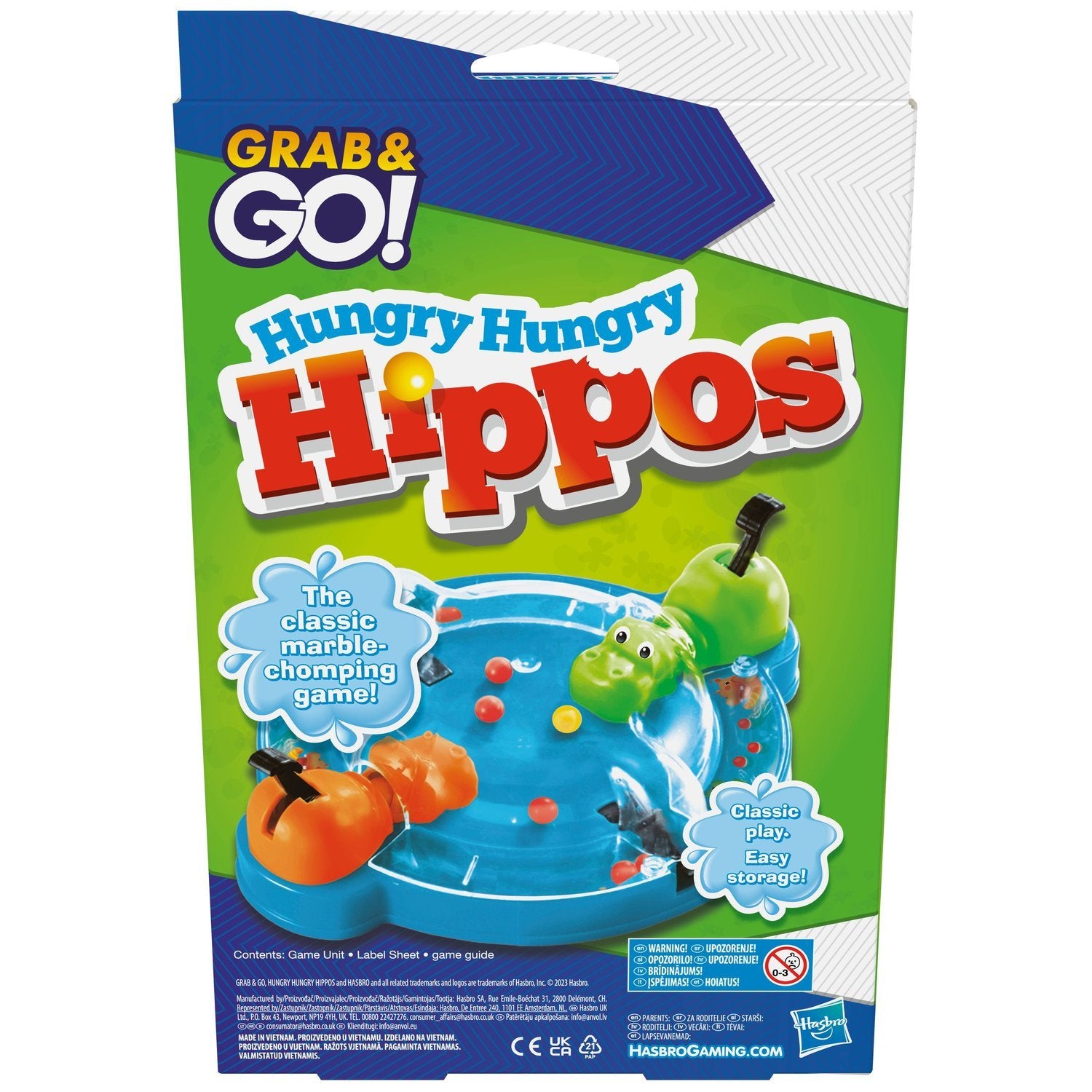 Reisespill Hungry Hungry Hippos Grab&amp;Go