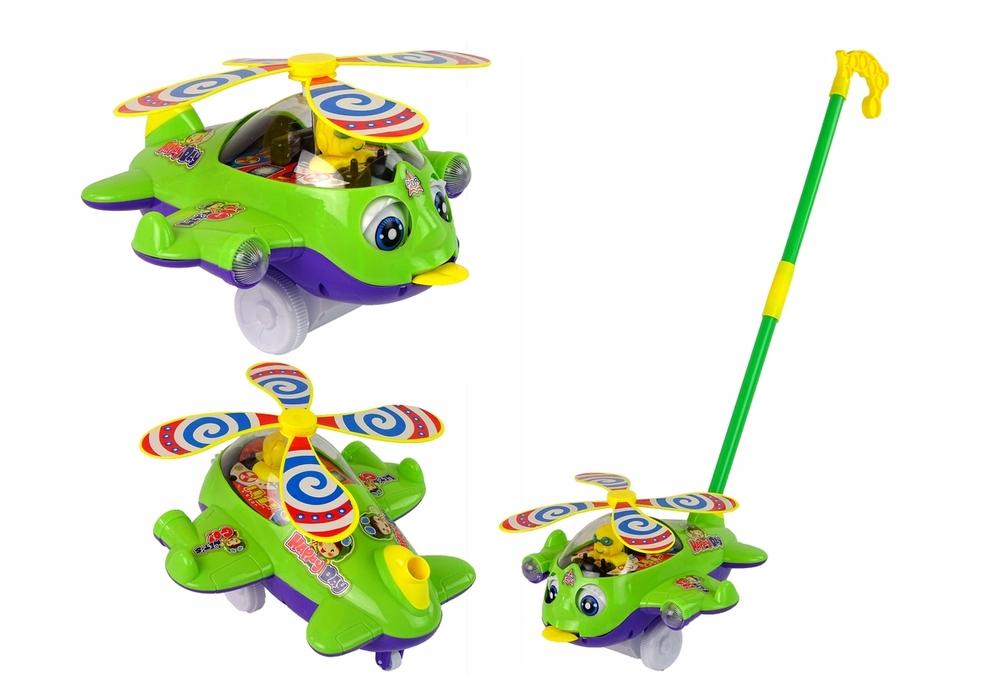 Funny Green Plane Pusher: Ringing Bell, Pilot &amp; Moving Eyes