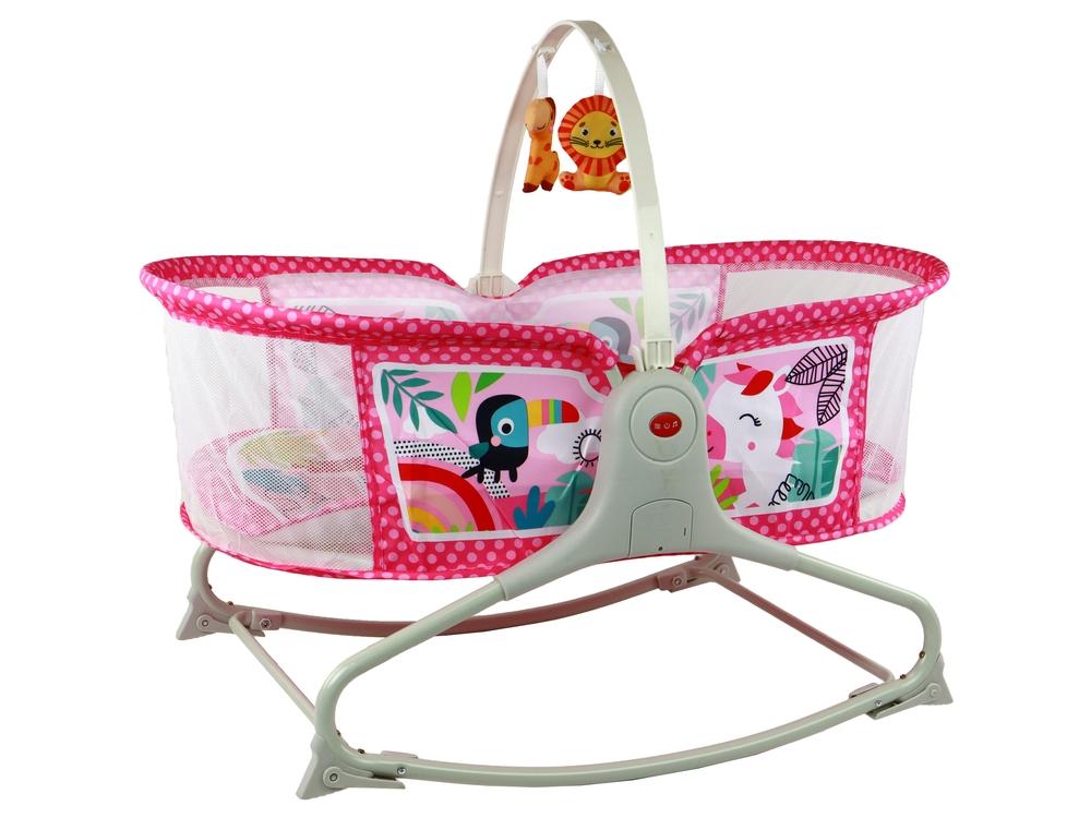 Pink 2in1 Baby Rocker: seng, måtte, lyd og vibration