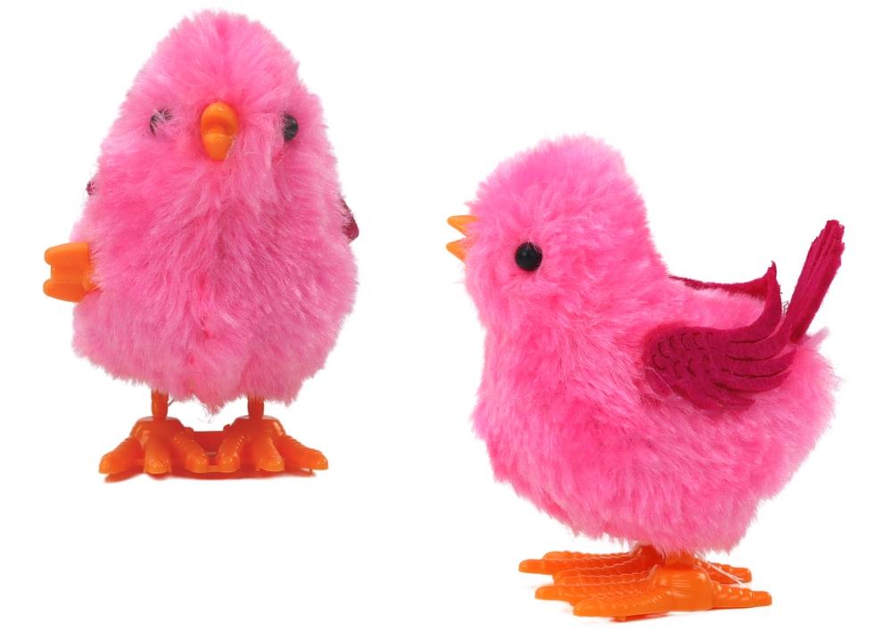 Rosa Wind-Up Jumping Chicken Toy - Morsom og dekorativ nytelse!