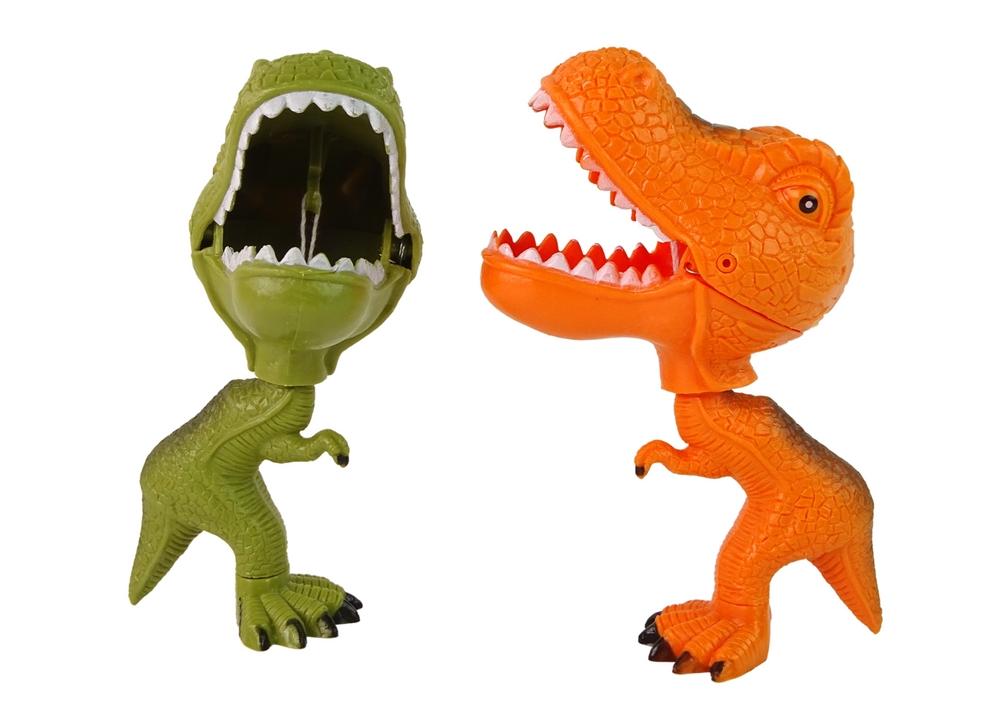 Bevegelig bitende T-Rex figur - velg grønn eller oransje!