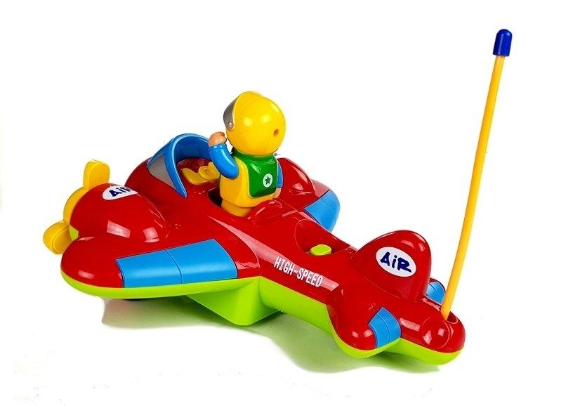 Rødt baby R/C-fly med rattfjernkontroll