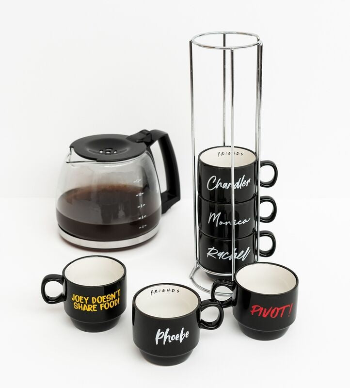 Set med 6 muggar, 150 ml kapacitet, keramiskt material