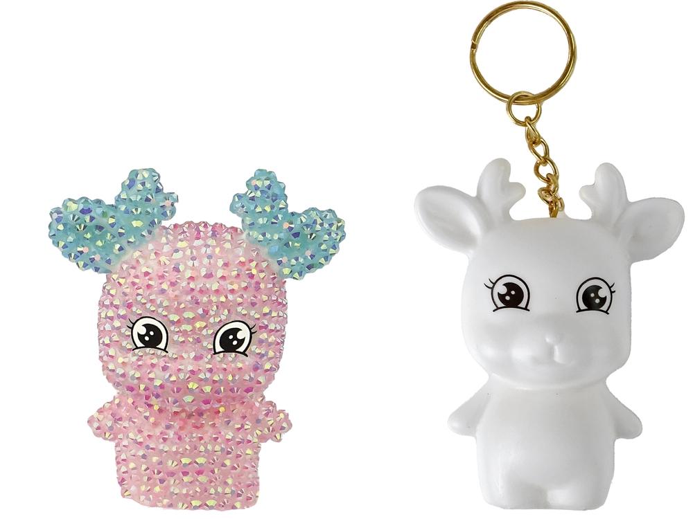 Lag ditt eget Pink Reindeer 3D Crystal Keyring Kit