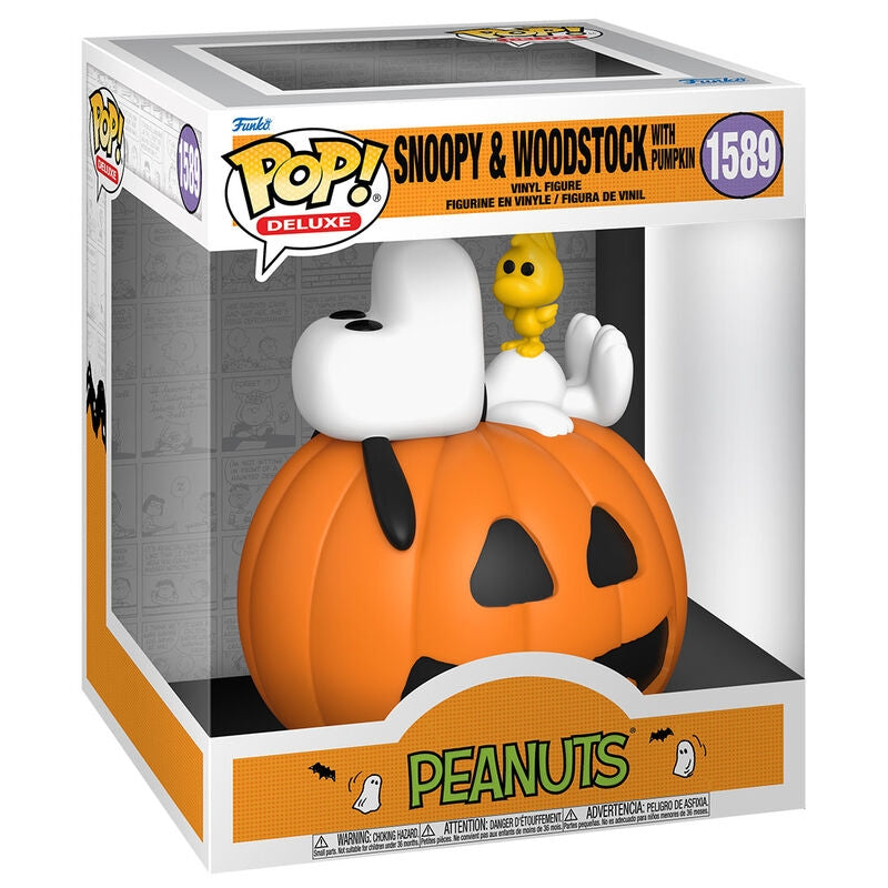 Snoopy & Woodstock pumpafigurer Set för Halloween-dekor