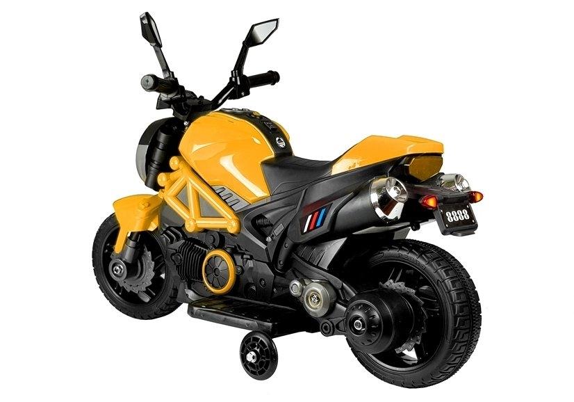 Solid gul batteri motorcykel GTM1188 med LED lys