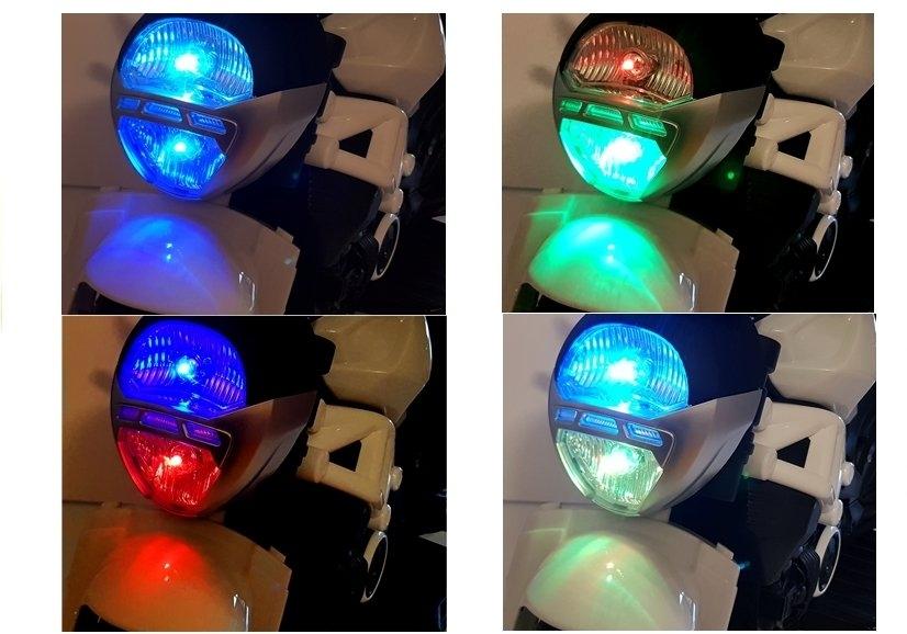 Solid gul batteri motorcykel GTM1188 med LED lys