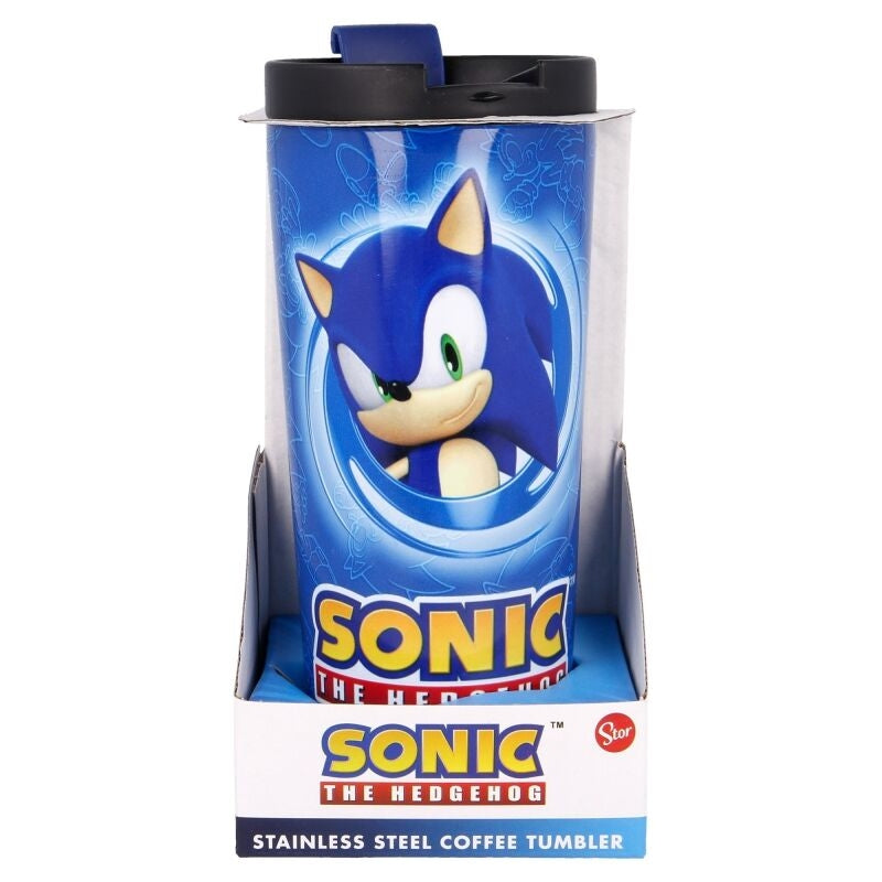 Sonic The Hedgehog 425ml rostfritt stål kaffetumlare