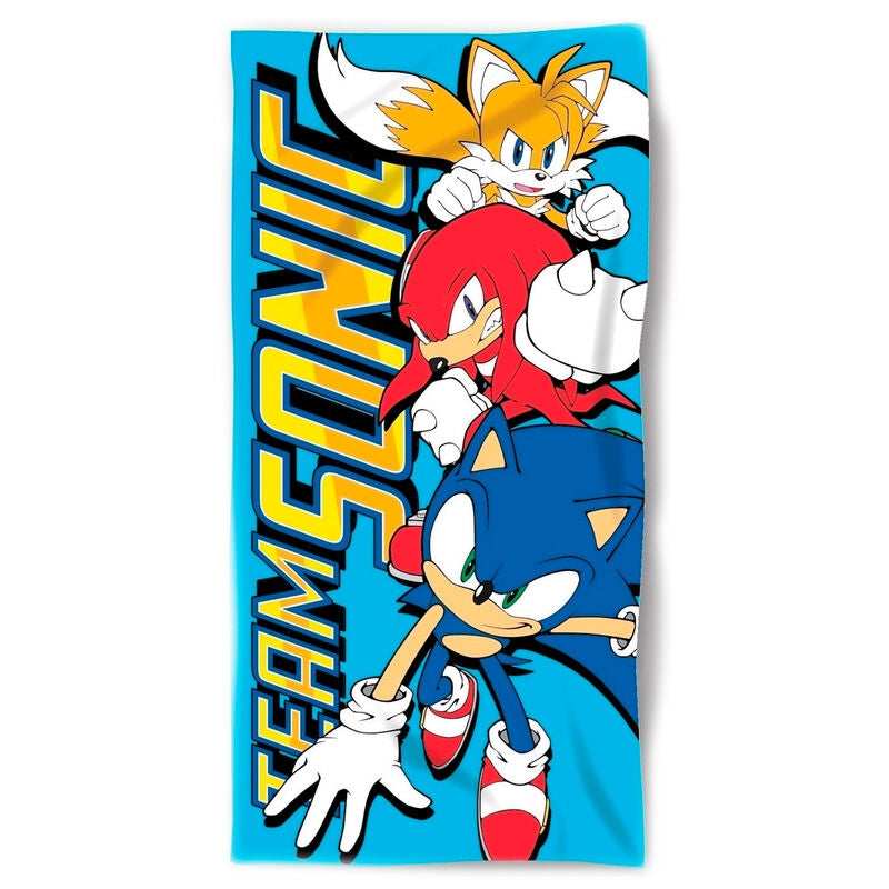Sonic The Hedgehog Cotton strandhandduk, stor storlek, snabbtorkande