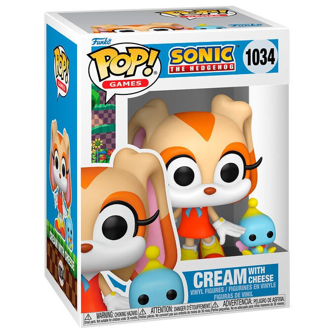 Sonic The Hedgehog Cream med ostfigur, 4-tums storlek