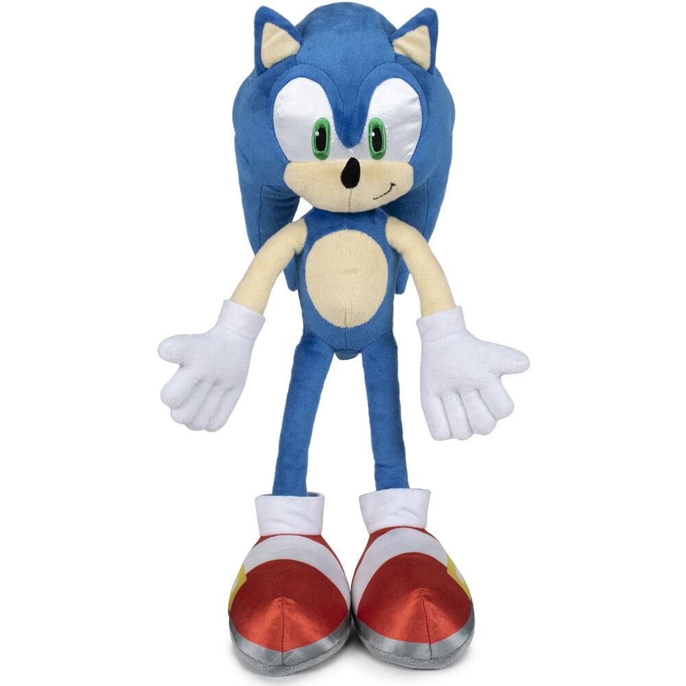 Sonic plyschleksak 44 cm, mjukt tyg, perfekt för samlare