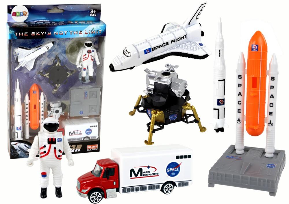 Space Adventure Toy Set: Raketer, bilar, astronauter