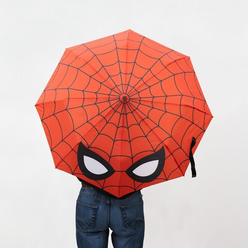 Spiderman Foodie automatiskt fällbart paraply, kompakt design
