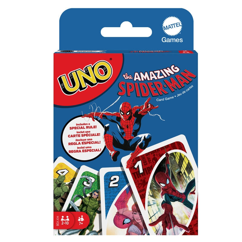 Spiderman UNO-kortspel för familjekul, 2-10 spelare