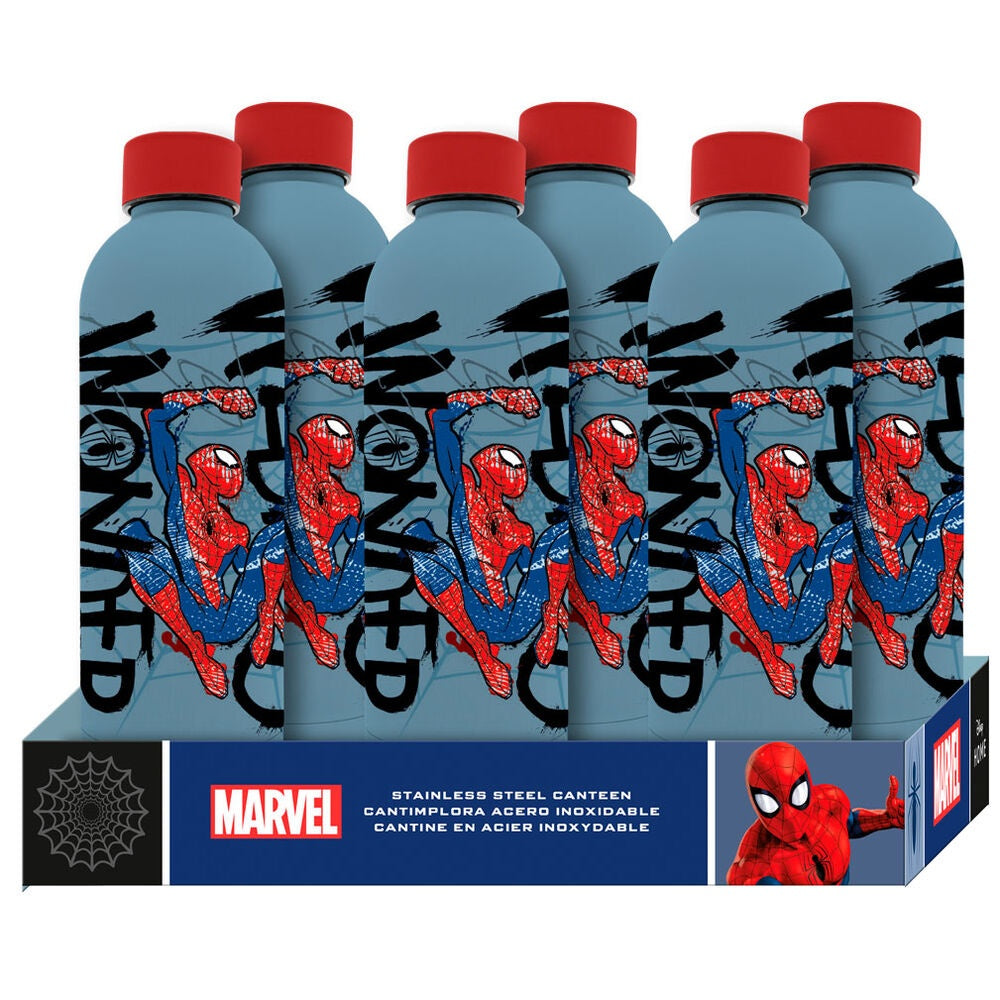 Spiderman vattenflaska i aluminium, 500 ml kapacitet