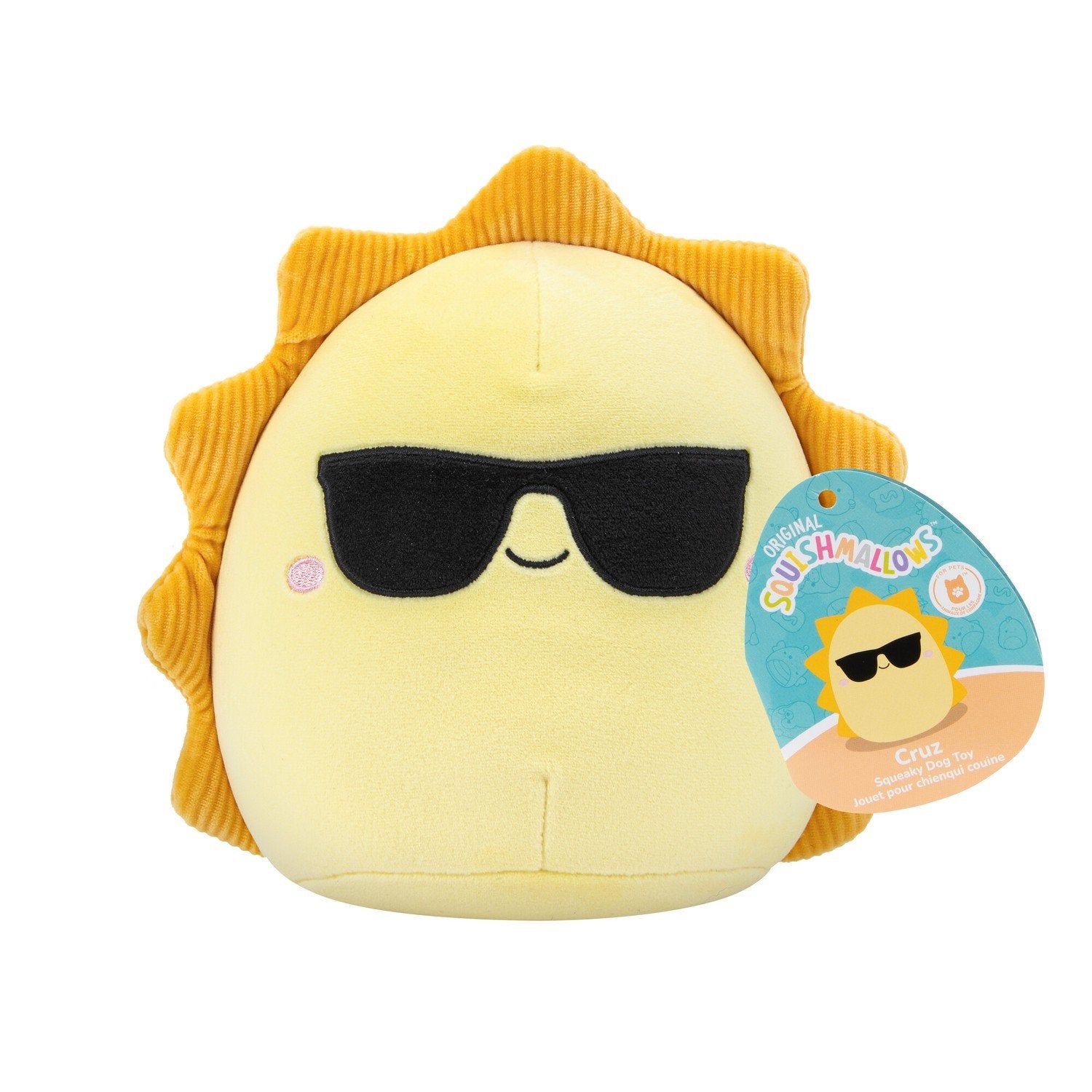 Squishmallows Squeaky Plysch Hundleksak, 18 Cm