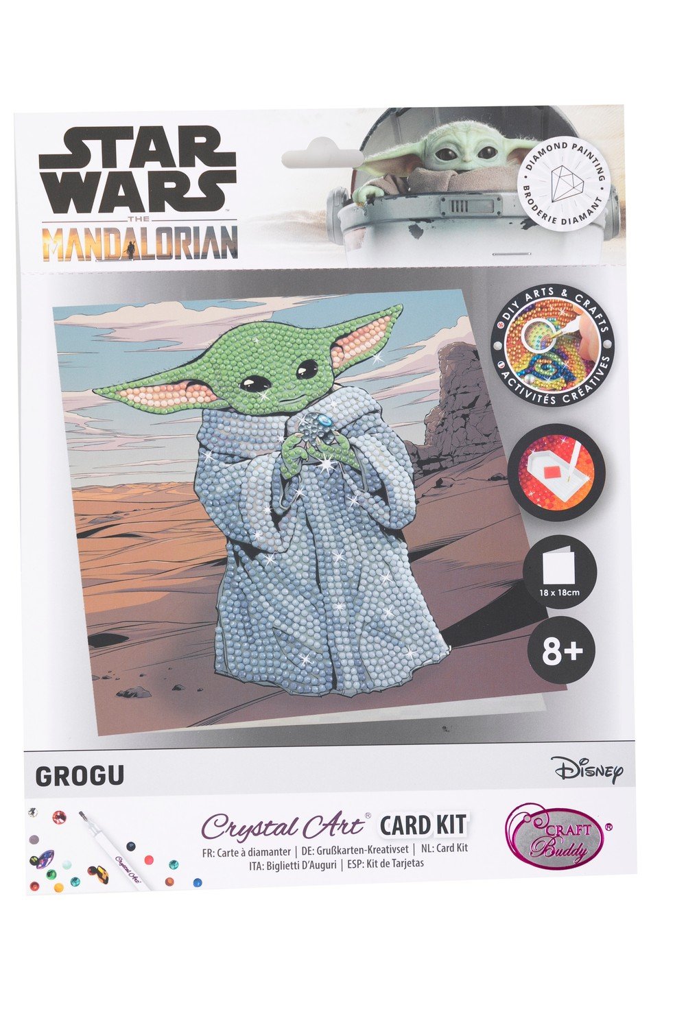 Star Wars krystallkunst "Card Grogu"