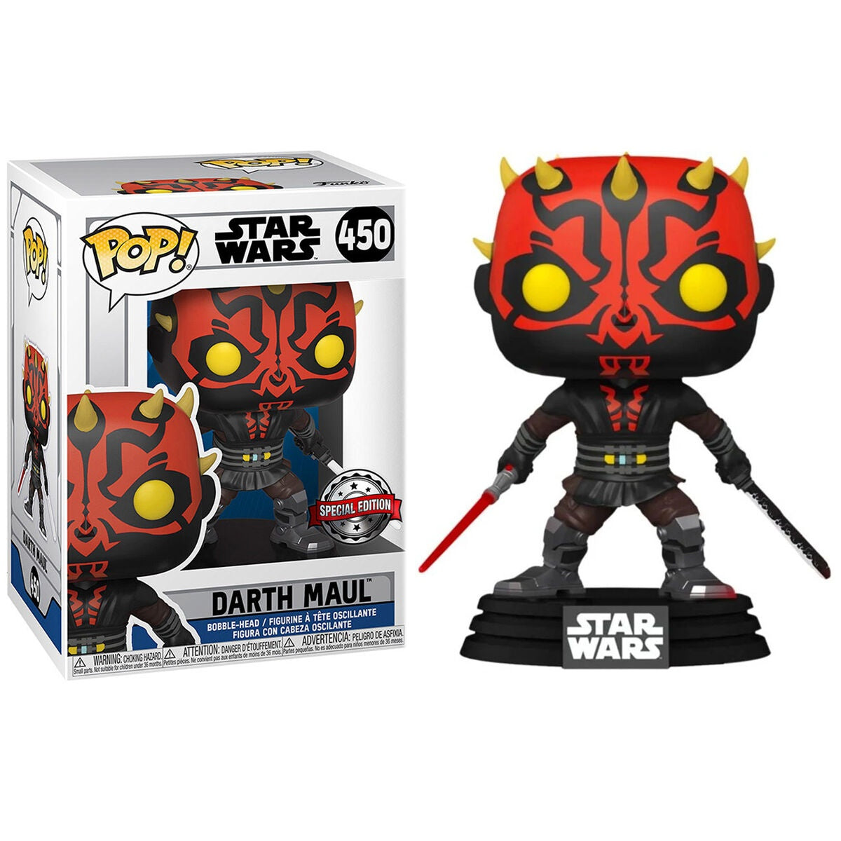 Star Wars Darth Maul Popfigur med ljussabel, exklusiv upplaga