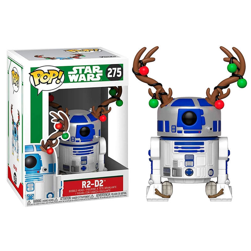 Star Wars Holiday R2-D2 figur med horn, 6-tums storlek