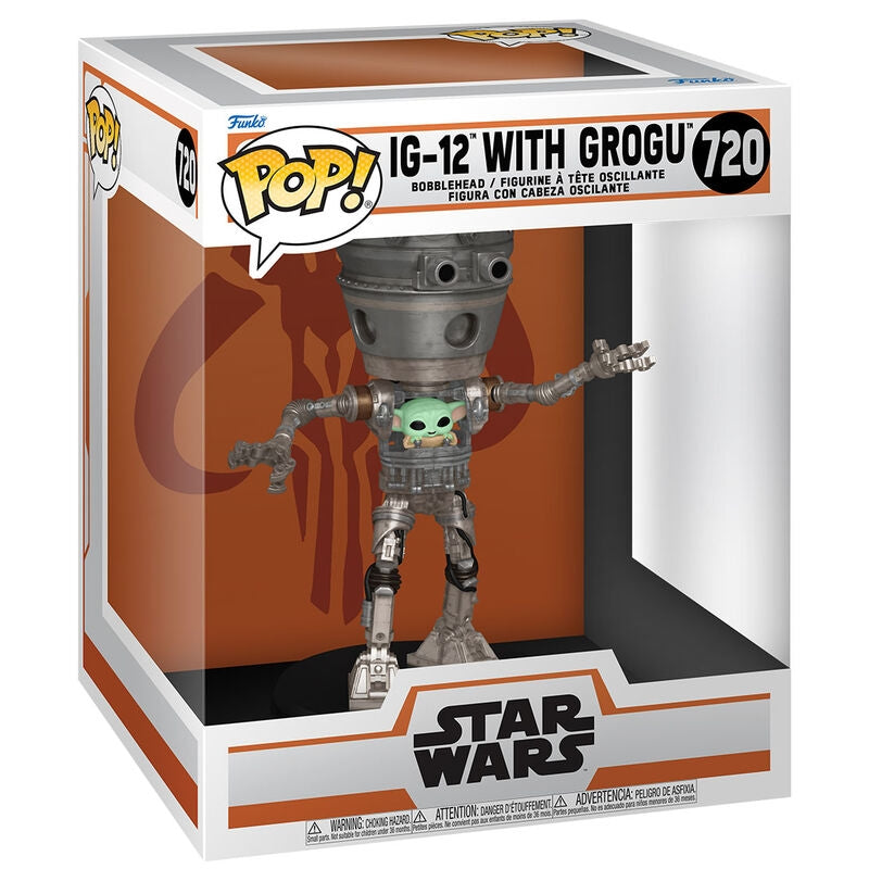 Star Wars The Mandalorian IG-12 figur med Grogu, 6-tum