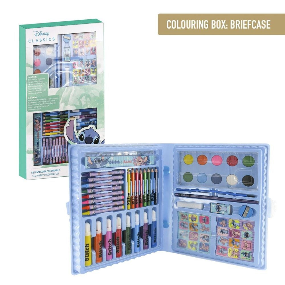 Stitch Coloring Brevpapper Set för barn, 10-delad samling