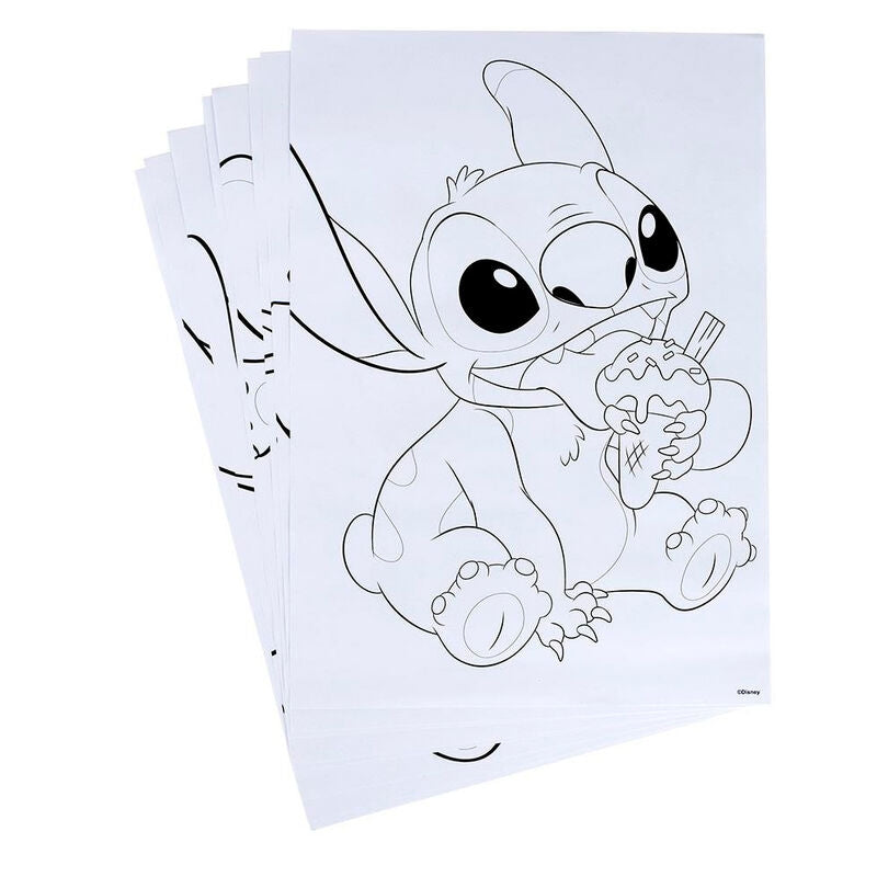 Stitch Coloring Brevpapper Set för barn, 10-delad samling