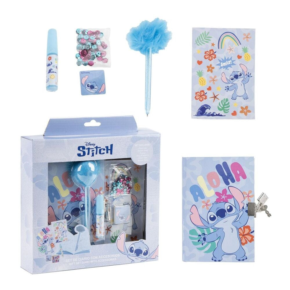 Stitch Diary Set med anteckningsbok och penna