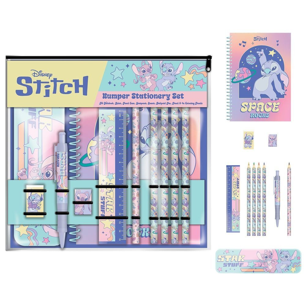 Stitch brevpappersset med anteckningsböcker, pennor och klistermärken