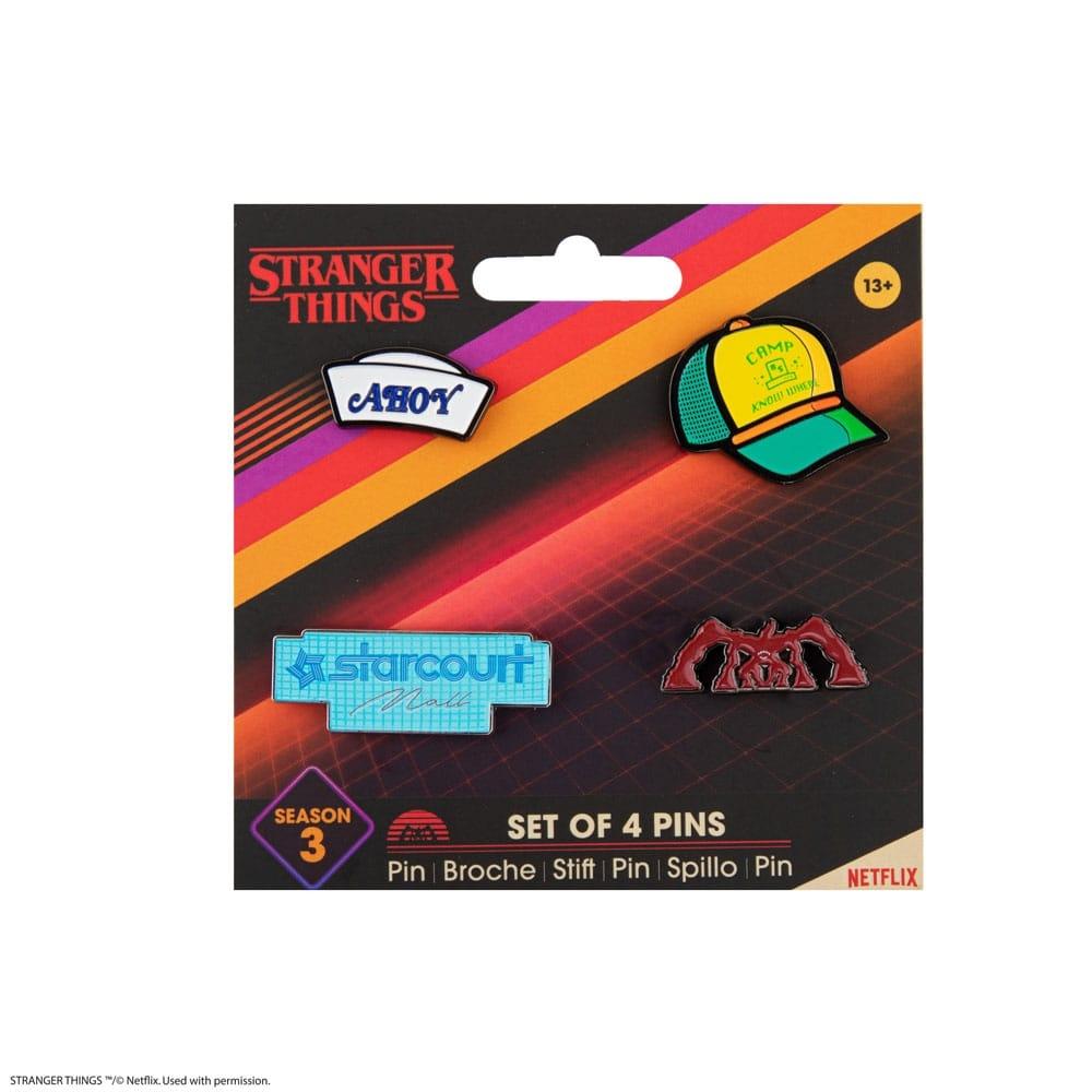 Stranger Things Pins 4-pack Säsong 3