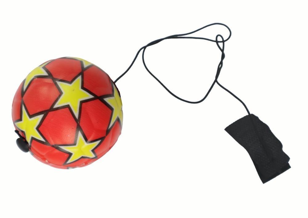 Sprettende PU-fotball med Jojo Elastic Band, 6 cm, Red Stars