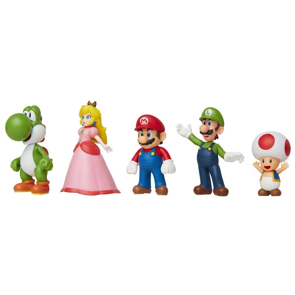 Super Mario 5-figursset, 6 cm samlarleksaker