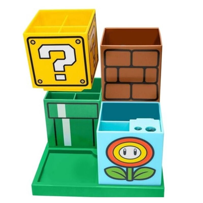 Super Mario Bros Skrivbordsorganisator, 15 cm Storlek