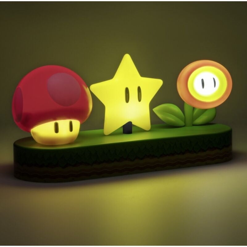 Super Mario Bros ikonlampa med LED-ljus, 3D-design