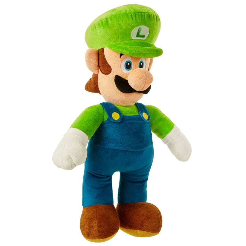 Super Mario Luigi Jumbo plyschleksak 50 cm, mjuk och gosig