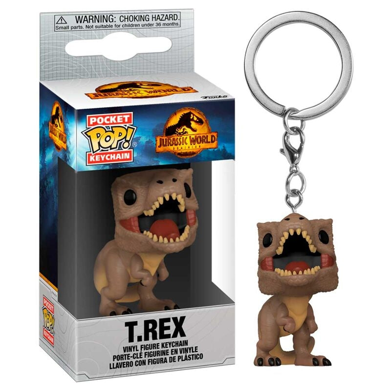 T-Rex Pocket POP-nyckelring för Jurassic World-fans