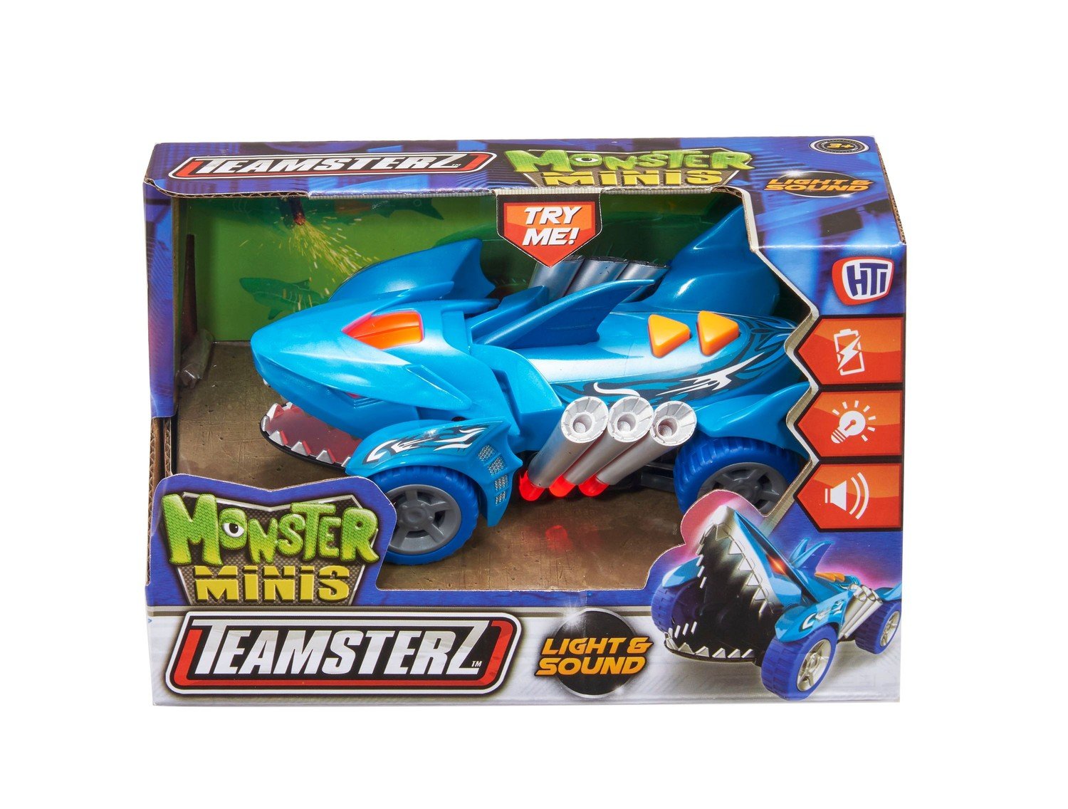 Teamsterz Mighty Machine Shark Car Med Lys Og Lyder, 12,5 Cm