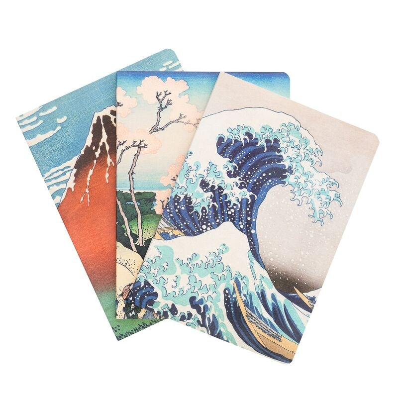 The Great Wave of Kanagawa A5 Notebook Set om 3