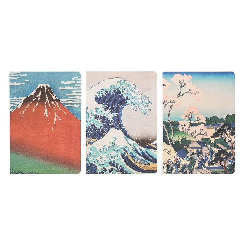 The Great Wave of Kanagawa A5 Notebook Set om 3